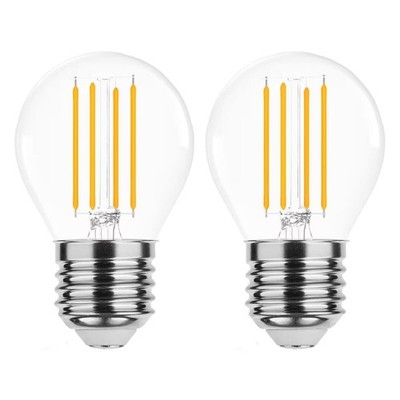 Modee E27 LED Filamentlampe P45 4W 470lm 4000K Neutralweiß 2 Stück