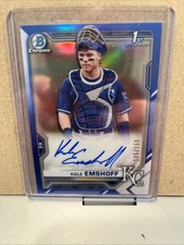 2021 Bowman Chrome - Prospect Autographs Kale Emshoff #CPA-KE Blue Refractor...