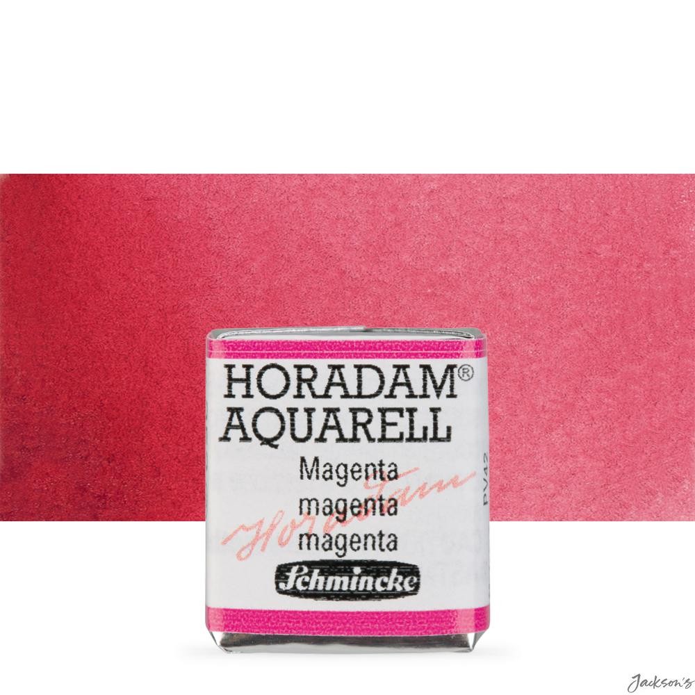 Schmincke Horadam Watercolour Paint Quinacridone Violet Half Pan Magenta Mixing
