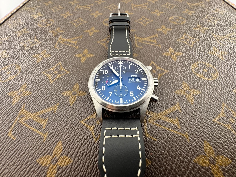 IWC Pilot Chronograph Fliegeruhr Automatic Calibre Black Dial Swiss Made - Bild 4 von 4