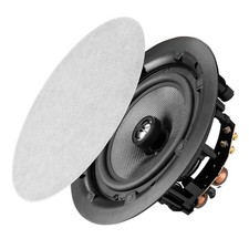 8" in Ceiling Speaker Pair 150W, Trimless Magnetic Grille, Pivoting Tweeter, ...