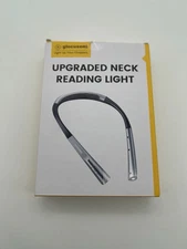 GLOCUSENT Upgraded LED neck/bed reading/book light, Dark GRAY~NIB