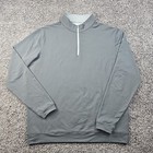 Peter Millar Perth Pullover Mens XL Gray Quarter Zip Performance Golf