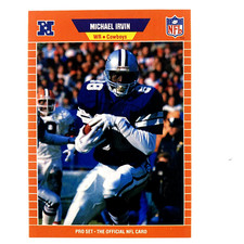 Michael Irvin 1989 Pro Set Rookie Card #89 NFL HOF Dallas Cowboys. rookie card picture