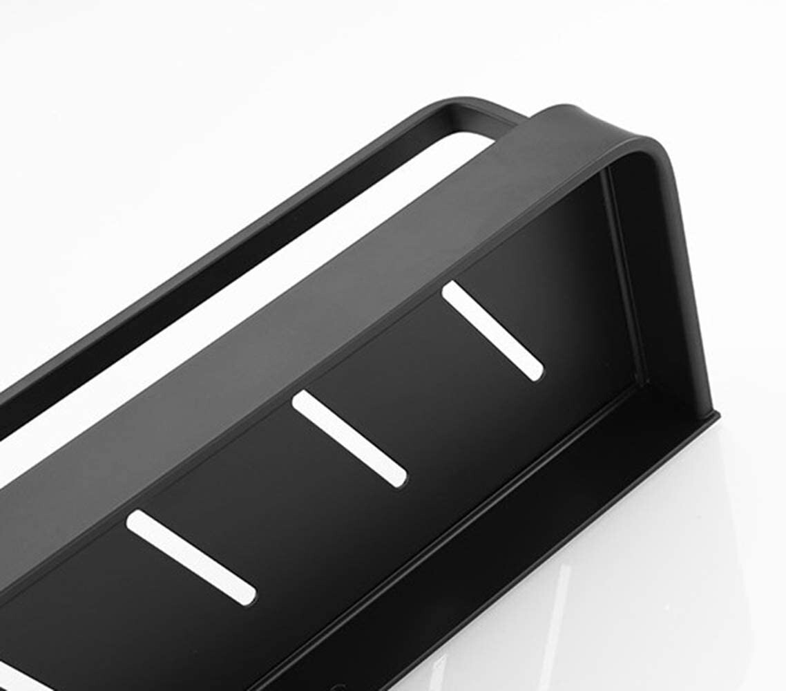 Wall Mounted Floating Metal Storage Rack,Black Bathroom Shelf Wall