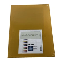 SEALED From 2004- 25 Sheets BAZZILL Basics MONOCHROMATIC Cardstock Paper YELLOWS
