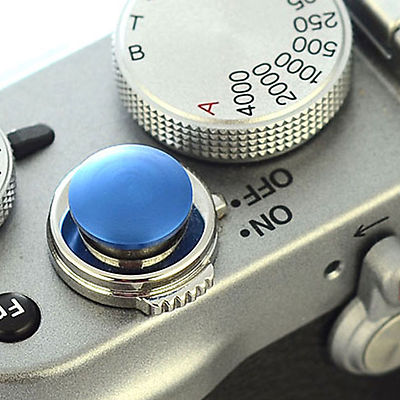 DSLRKIT Blue Metal Soft Release Button for Leica Contax Fujifilm X100 size:S