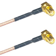 RG316 SMA FEMALE ANGLE to SMA FEMALE ANGLE RF Cable Rapid-SHIP LOT