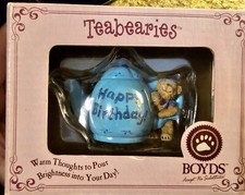 Boyds Bears Teabearies Happy Birthday Tea Pot Figurine Style 24329