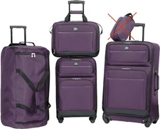 Skyway Purple Polyester Seville 2.0 4-Piece Travel Luggage Set B1114