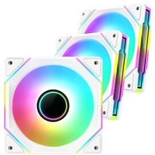 120mm Black Mirror RGB Fans Premium PC Fans High Airflow Ultra-Quiet Speed Co...