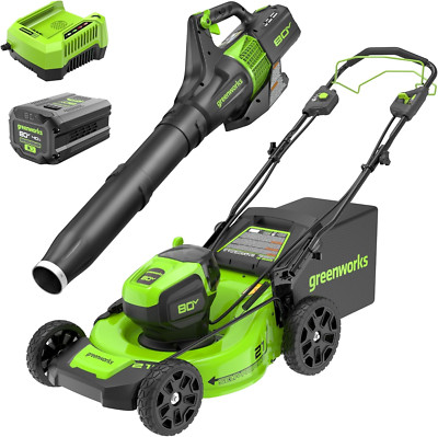 80V 21  Brushless (Self-Propelled) Cordless Electric Lawn Mower + (580 CFM) Axia