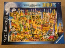 Weltzeichen bei Nacht - 1000 Teile Puzzle. Kompletter Ravensburger