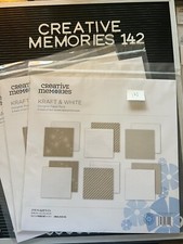 Creative Memories 3 Packs Kraft White Designer Paper NLA Retired NIB