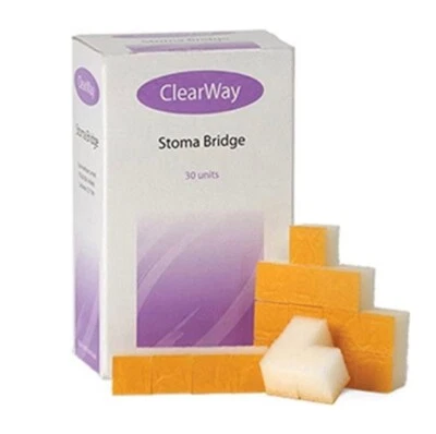 Clearway Mini Stoma Bridge 30-Pack |Ultimate Pancaking Prevention for Ostomy Bag