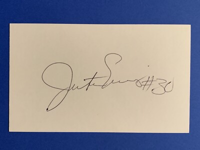 JERTON EVANS (RARE) Signed VIRGINIA CAVALIERS 3x5 Index Card Autograph Auto