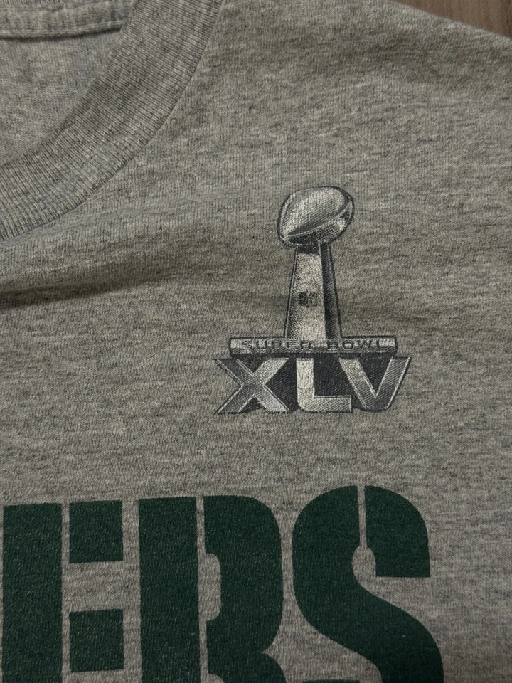 NFL Green Bay Packers John Kuhn Gris Super Bowl Camiseta Para Hombre MEDIANA Foto 4 de 4