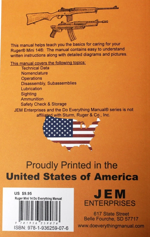 RUGER MINI 14 RIFLE DO EVERYTHING MANUAL  DISASSEMBLY MAINTENANCE CARE BOOK  NEW - Image 2 of 2