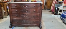 Antique Serpentine Front Chest Of Drawers Mar...