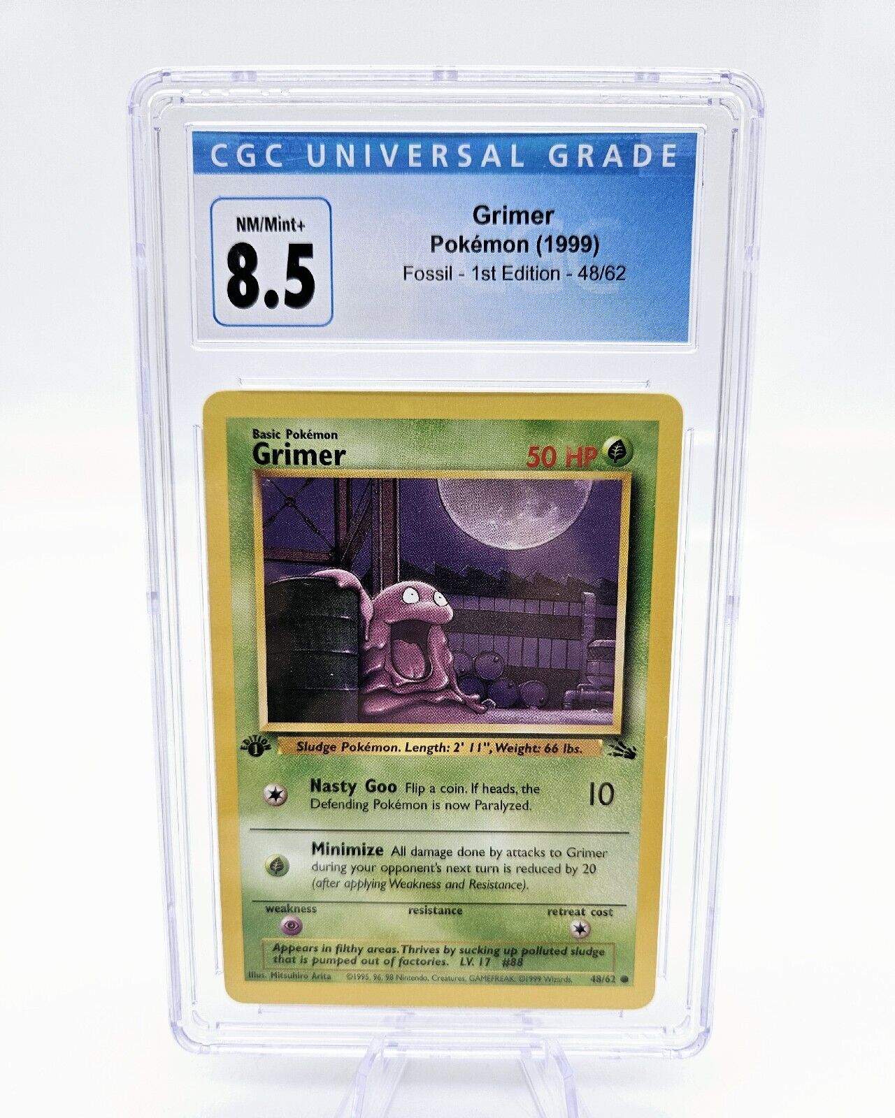 Pokemon Portuguese 1st Edition 48/62 Grimer Fossil