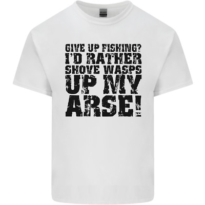 Angeln aufgeben? Fisherman Angling Herren T-Shirt leicht Baumwolle