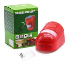 Solar Strobe Light Alarm Motion Sensor Sound Alarm Siren Security Alarm Light