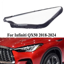 Left For Infiniti QX50 2018-2024 Clear Headlight Lens Headlamp Lampshade Cover