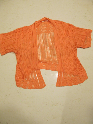 orange lace cardigan