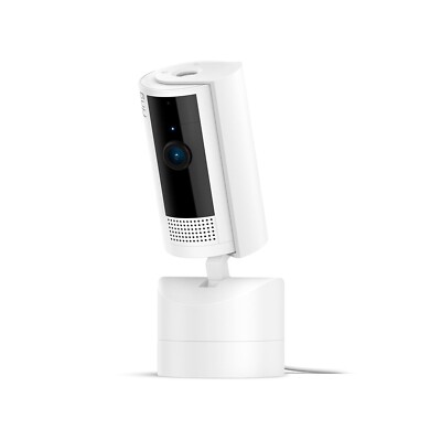 Ring 360° Horizontal Pan-Tilt Plug-In 1080p FHD Security Camera (White)