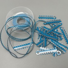 Dental Orthodontic Elastic Ligature Ties Rubber Bands Brace Power Chain Silver