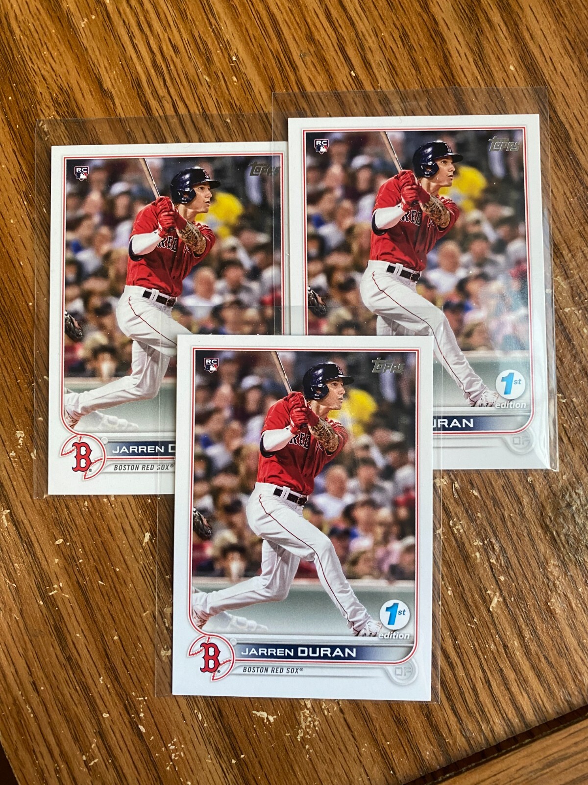 x1 2022 Topps Series 1 1st Edition Jarren Duran Base RC Rookie Card #187 Red Sox