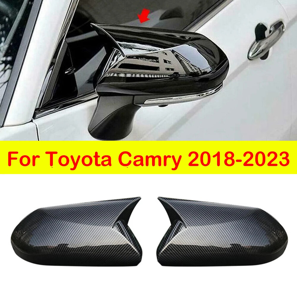 For Toyota Camry 2018-2023 2x Rearview Side Mirror Cover Wing Cap Trim Add on