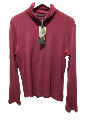 Jones New York Design Women's Long Sleeve Turtleneck Top Solid  purple XL NWT!