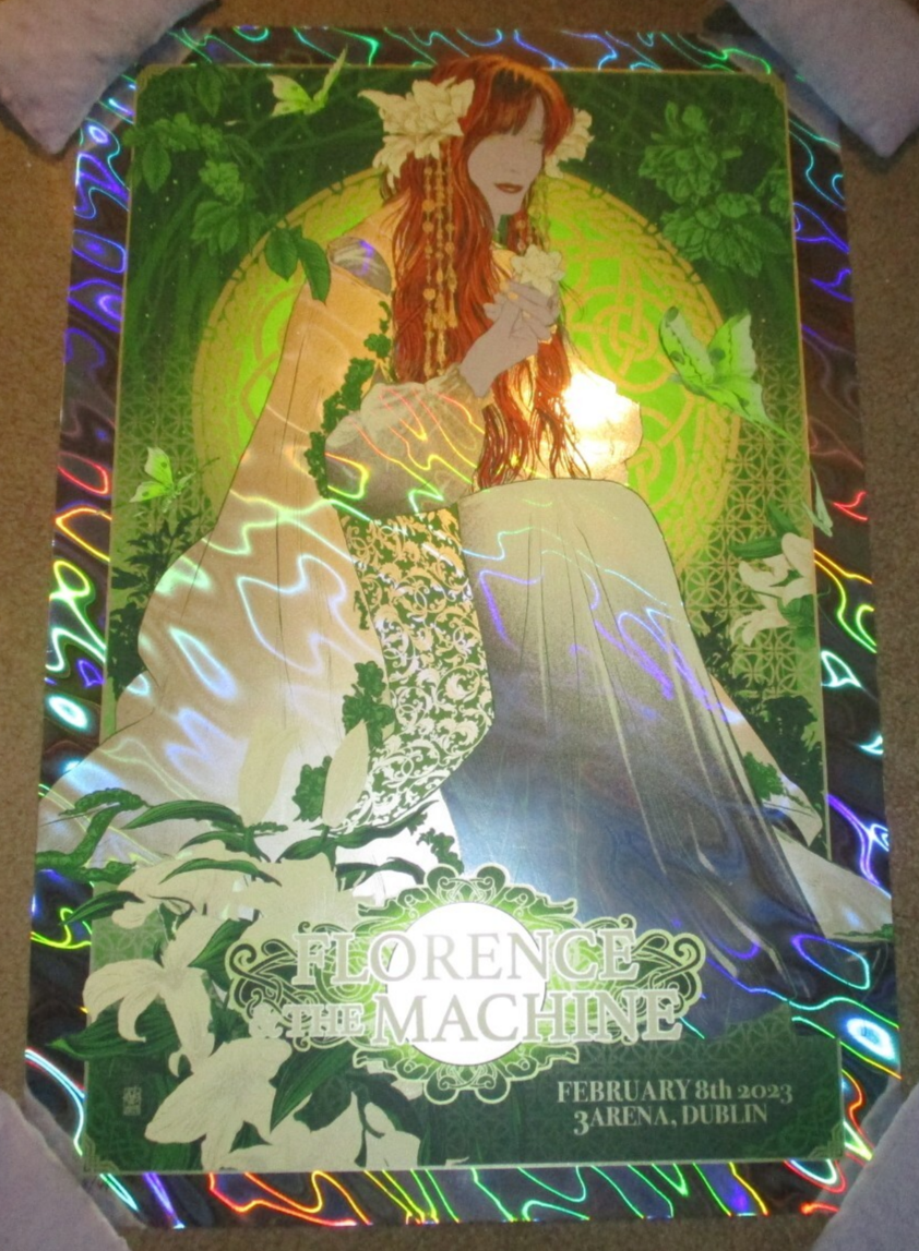 FLORENCE & THE MACHINE concert poster print DUBLIN 2-8-23 2023
