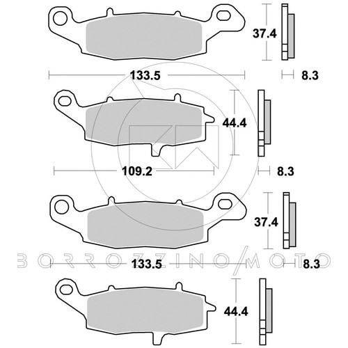 KIT PASTIGLIE FRENO ANTERIORE BRAKING CM55 per SUZUKI SV S 650 1999-2011 - Foto 2 di 3