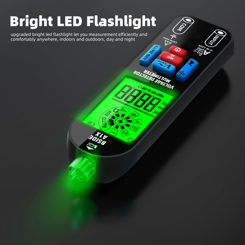 Digital Multimeter Tester Rechargeable Electrical Voltmeter, Smart Mode with Red - Picture 4 of 9