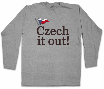 CZECH IT OUT LANGARM T-SHIRT Holiday Check Road Trip Czech Republic Hostel