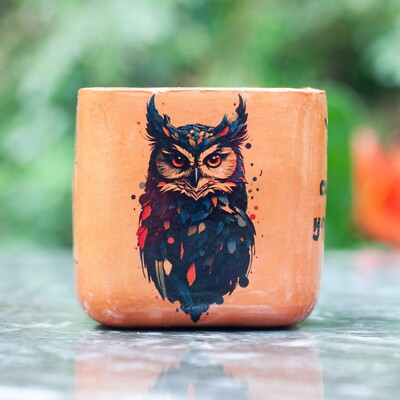 Clay Vase Cubic Mini - Personalized Giftianza Pottery Unique Home Decor Gift 7cm