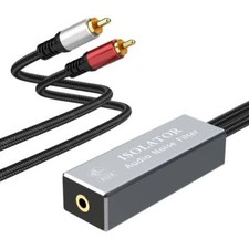 Isolatore ad anello di terra RCA da 3,5 mm a 2 eliminatore di ronzio, femmina a doppio maschio 