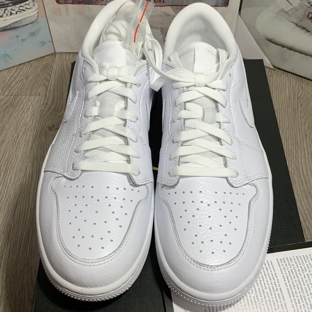 New Nike Air Jordan 1 Low Golf Triple White Size 11 Men’s DD9315-101 Air Jordan 1 Low Golf  main image 2