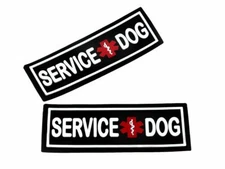 3D Rubber PVC Service Dog Patch Label Tag For Dog Harness Collar Vest