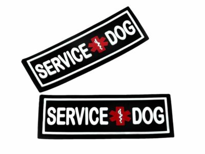 3D Rubber PVC Service Dog Patch Label Tag For Dog Harness Collar Vest