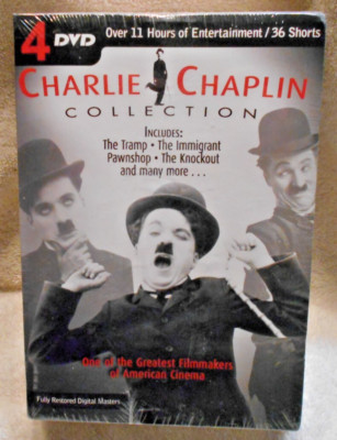 Charlie Chaplin Collection, 11 Hours, 4 DVD's, 36 Shorts
