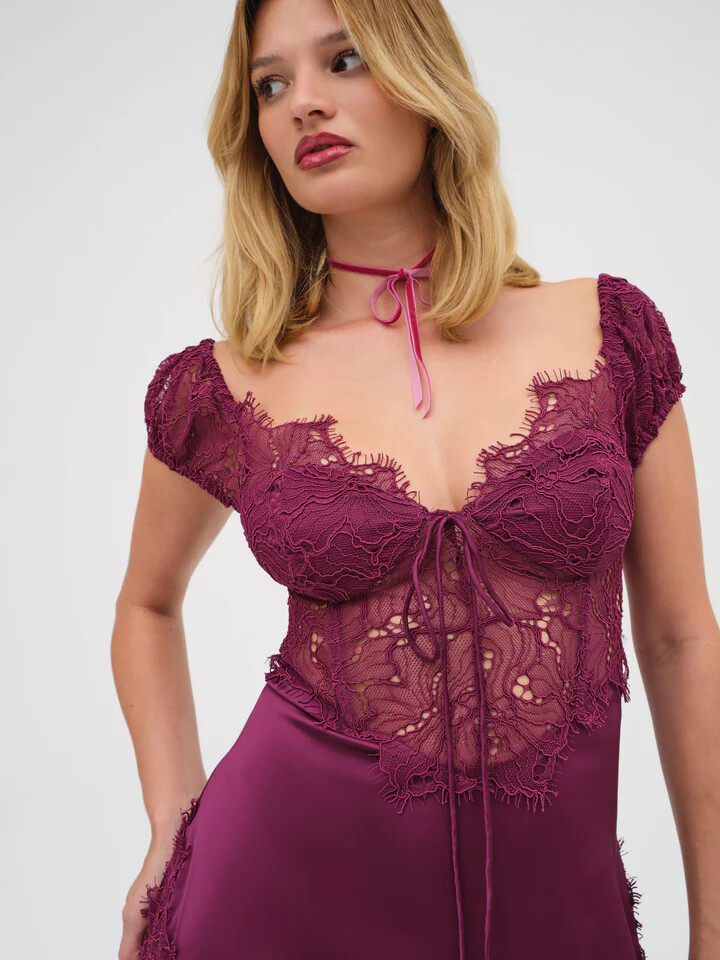 chinese dress ladies for Love & Lemons Casey Maxi Dress | Red | Size Xs main image 0