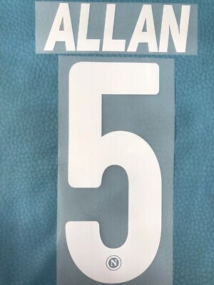 SSC NAPLES NAMESET KIT NAME + NUMBER Allan 5 OFFICIAL 19/20 Home
