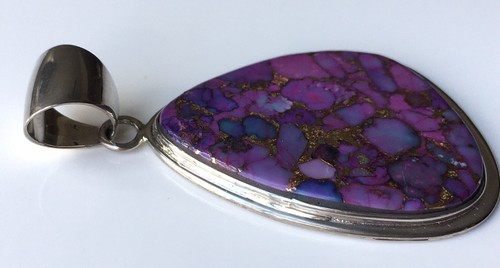 Purple Turquoise Sterling Silver Pendant Brand New In Box - Picture 4 of 9