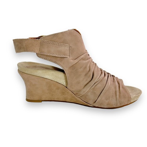 Earthies Keilabsatz Sandalen Gr. 10 Bonaire Too Leder Slouch offene Zehenpartie Schlinge zurück - Bild 7 von 11