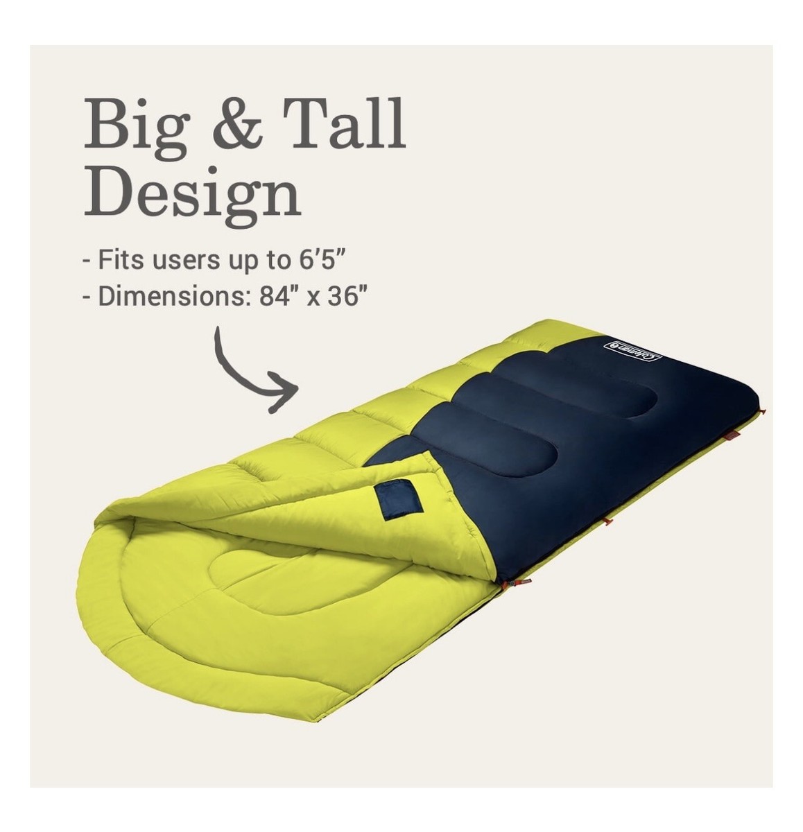Coleman Spider 20-Degree Cold Weather Mummy Big & Tall Sleeping