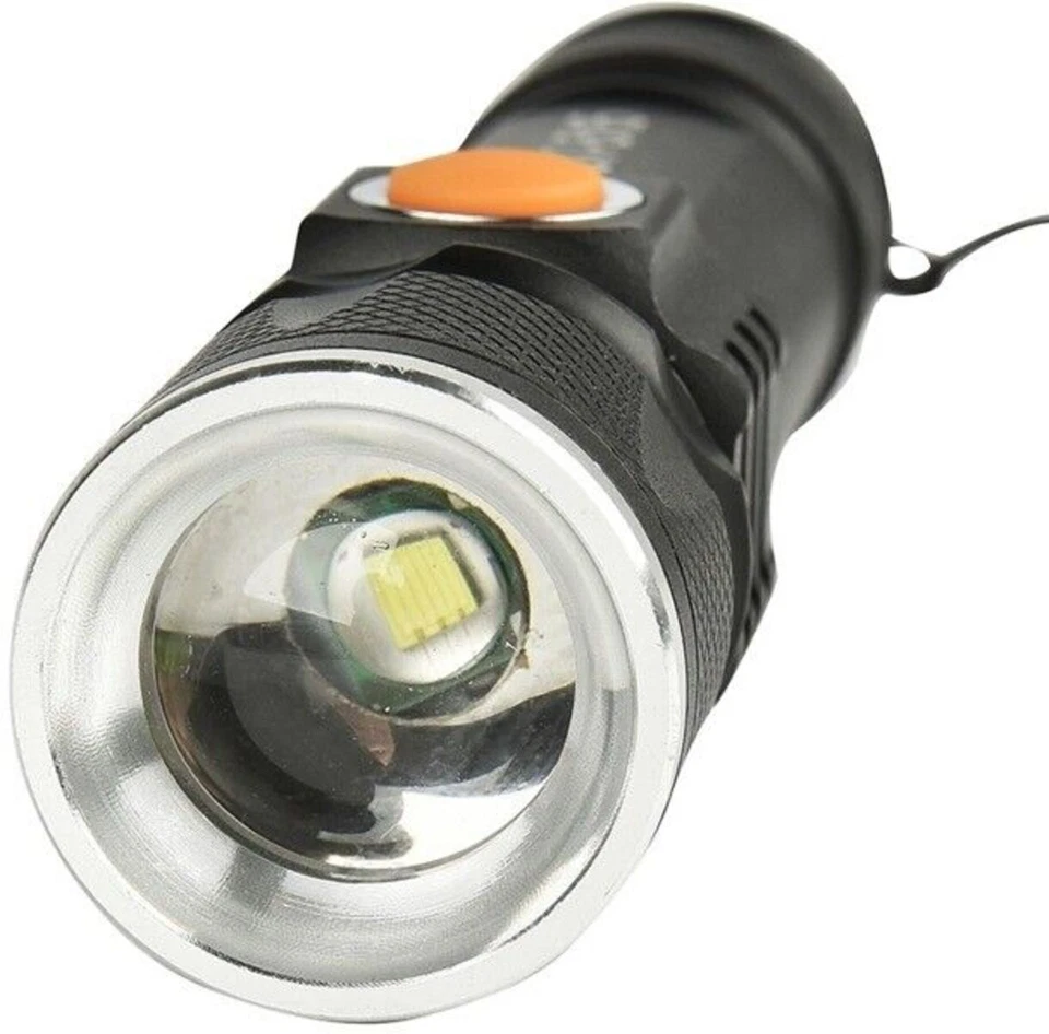 2x Starke LED USB Taschenlampe Polizei Swat Wiederaufladbar Cree 1200Lumen Lampe - Bild 3 von 4