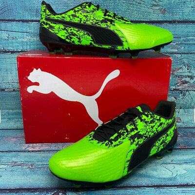 PUMA Mens One 19.1 Cc Firm Artificial Ground Sneaker Green Gecko Black Size 11.5